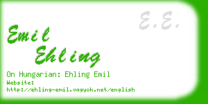 emil ehling business card